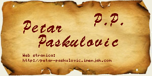 Petar Paskulović vizit kartica